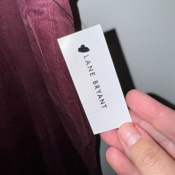 NWT Lane Bryant Corduroy Mid Rise Trouser Wide Leg Pant Size 22 - Picture 3 of 11